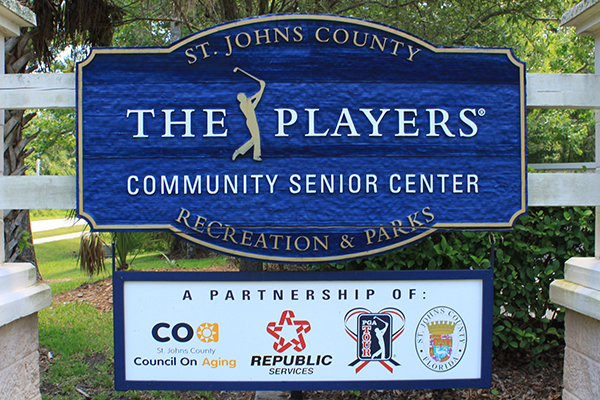 The Players community senior center sign