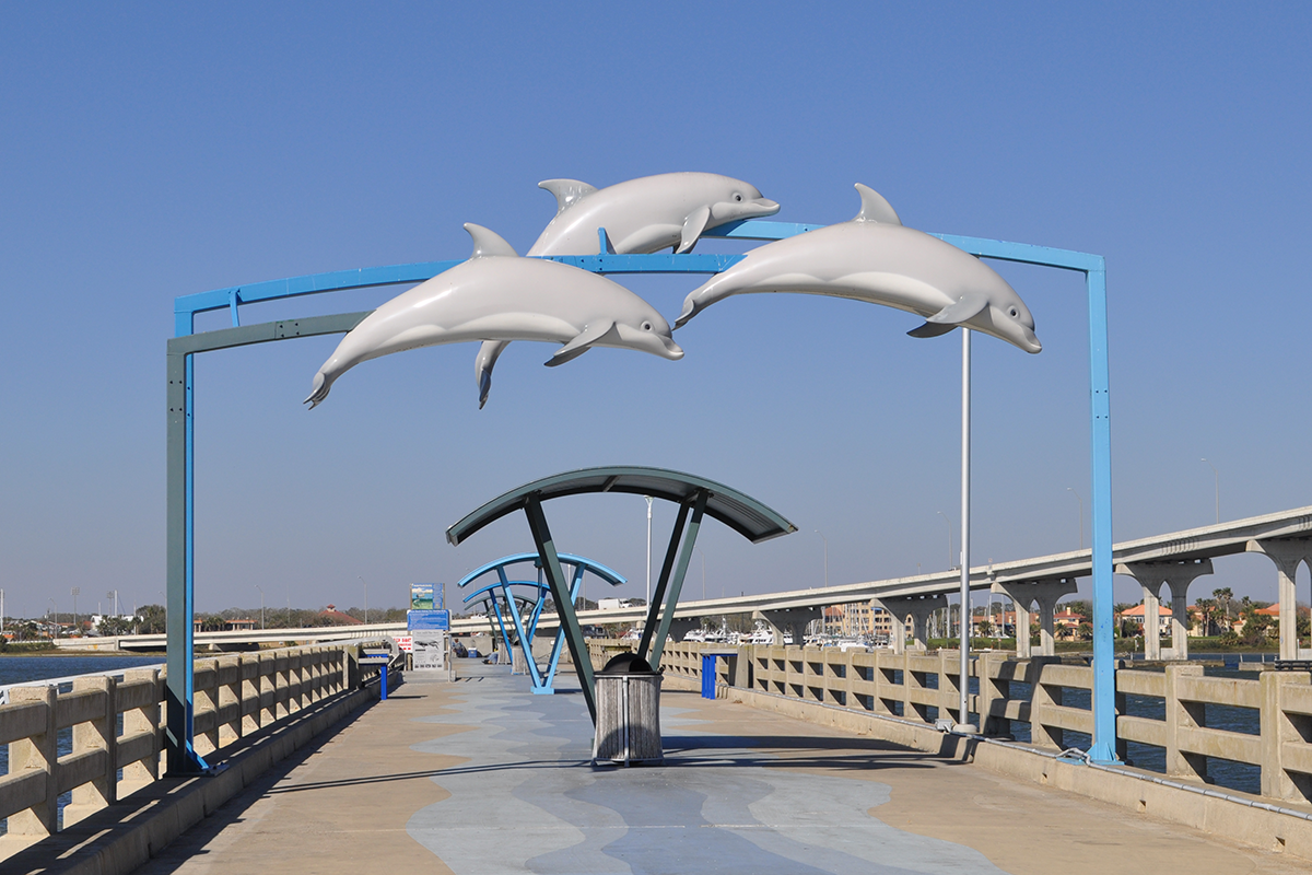 vilano pier dolphin