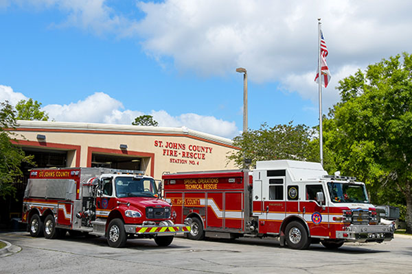 Fire Trucks at the Station