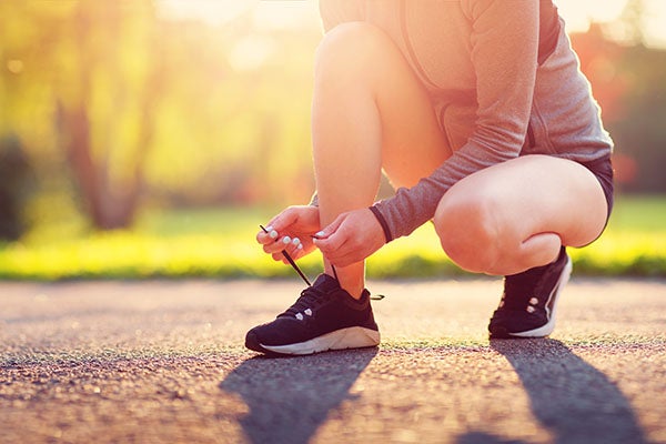 Young woman running in the park.