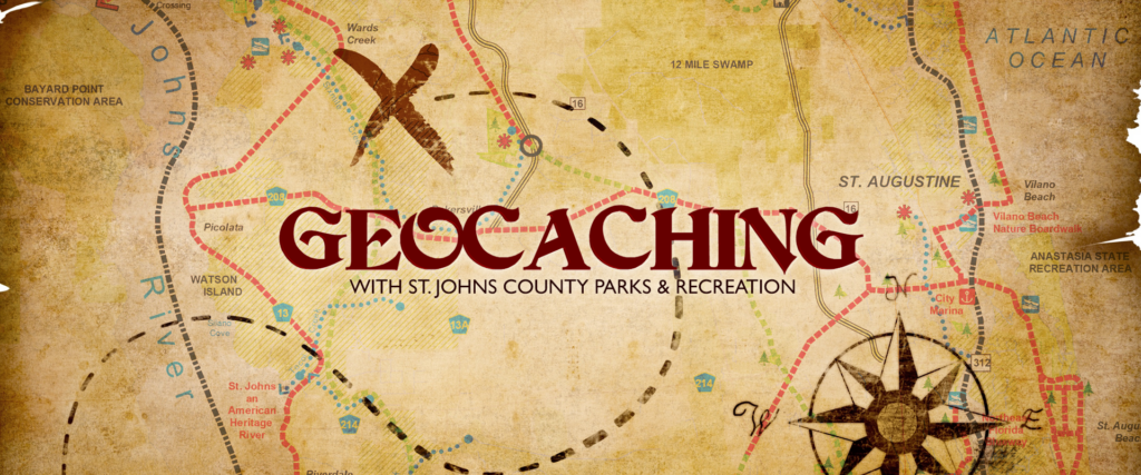 Geocaching with St. Johns County Parks & Recreation - vintage map