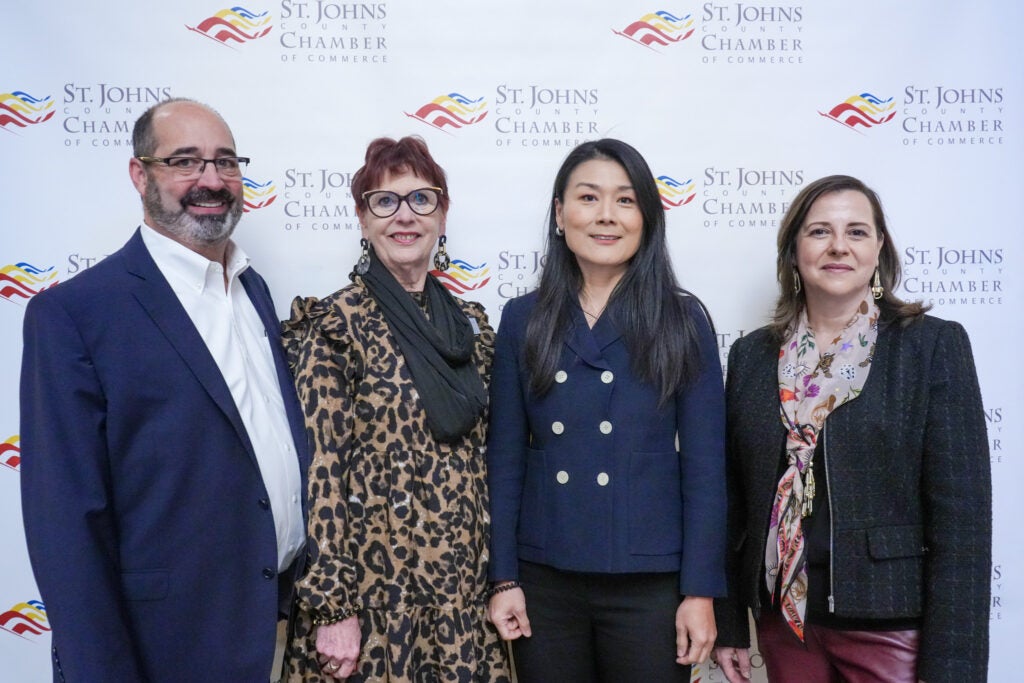Joy Andrews and members or Chamber of Commerce Leadership