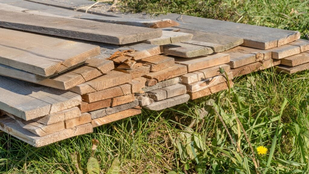 stack of old wood