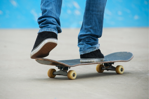 person standing on skateboard