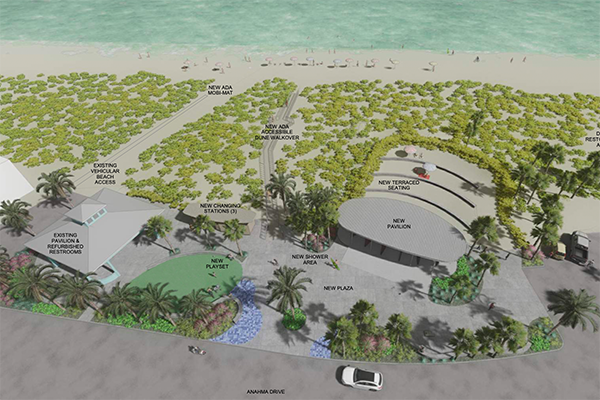 illustration of upcoming vilano beach park layout