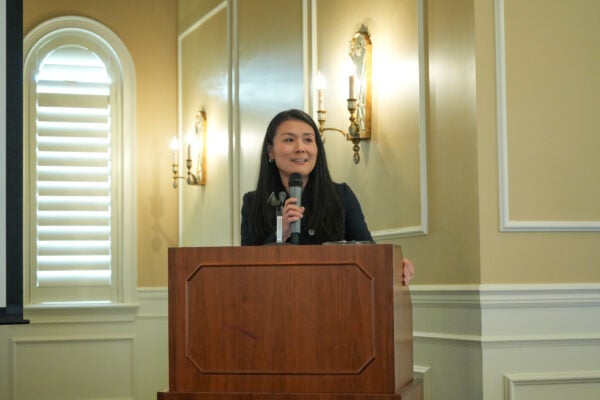 Joy Andrews speaks to St. Johns County Council on Aging's 50th Anniversary Celebration