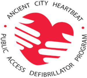 Ancient City Heartbeat logo - public access defibrillator program