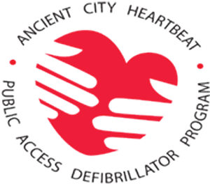 Ancient City Heartbeat logo - public access defibrillator program