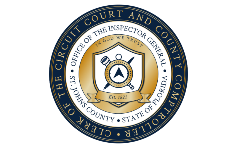 Clerk of Circuit Court and County Comptroller of St. Johns County seal