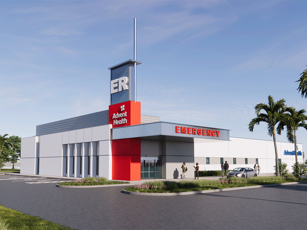 AdventHealth emergency department architect rendering