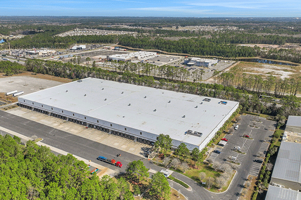 Aerial photo of industrial warehouse at 3660 Deerpark Blvd