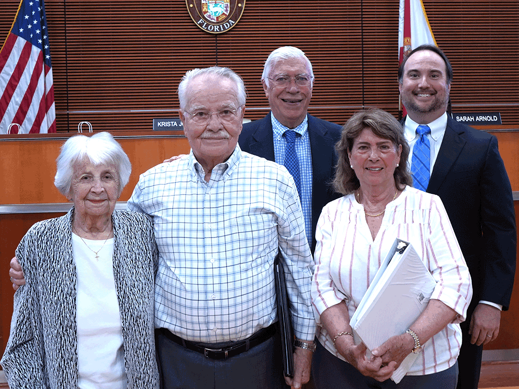 Commissioner Whitehurst stands with members of the William Bartram Scenic & Historic Highway, Inc.