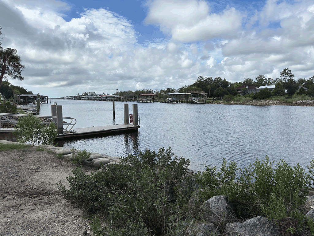A boat dock on the Intracoastal.