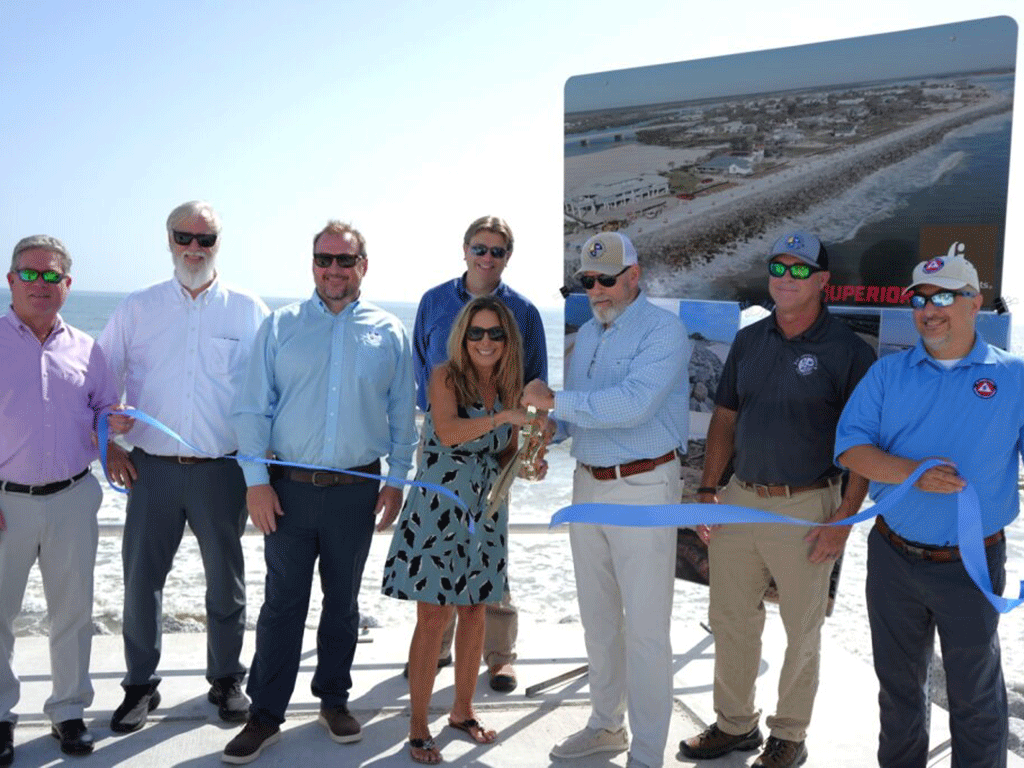 Summer Haven Revetment Project officials at ribbon-cutting ceremony