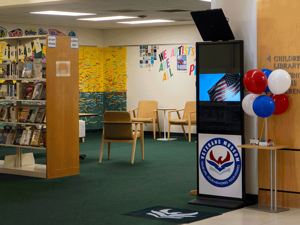 Veterans Museum kiosk at the Ponte Vedra Branch library
