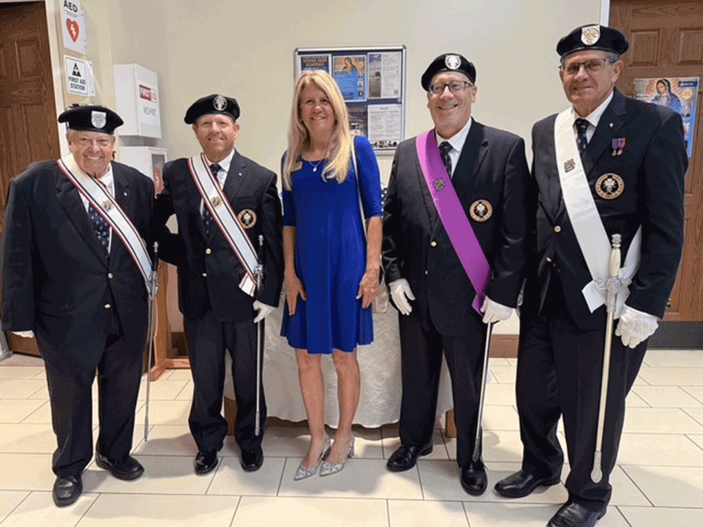 Commissioner Joseph with some members of the Knights of Columbus