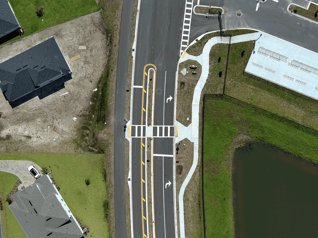 Aerial of Courtney Vista Road